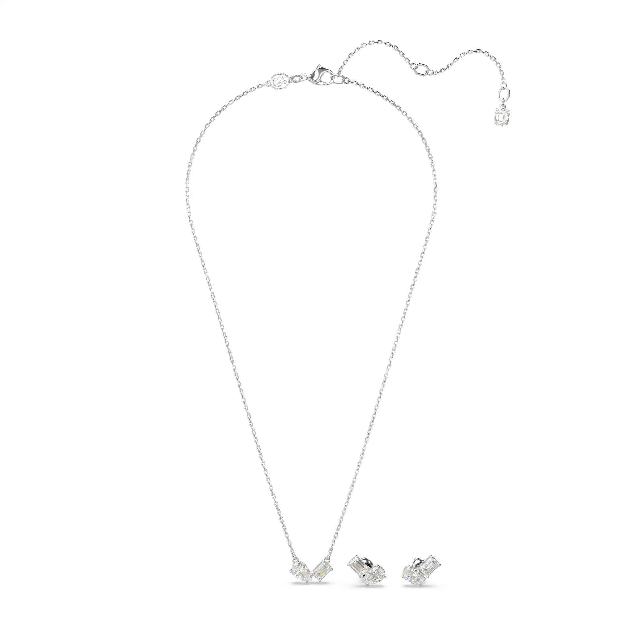 Swarovski Mesmera Set, Mixed Cut, Moi Et Toi, Beyaz, Rodyum Kaplama - 5665829
