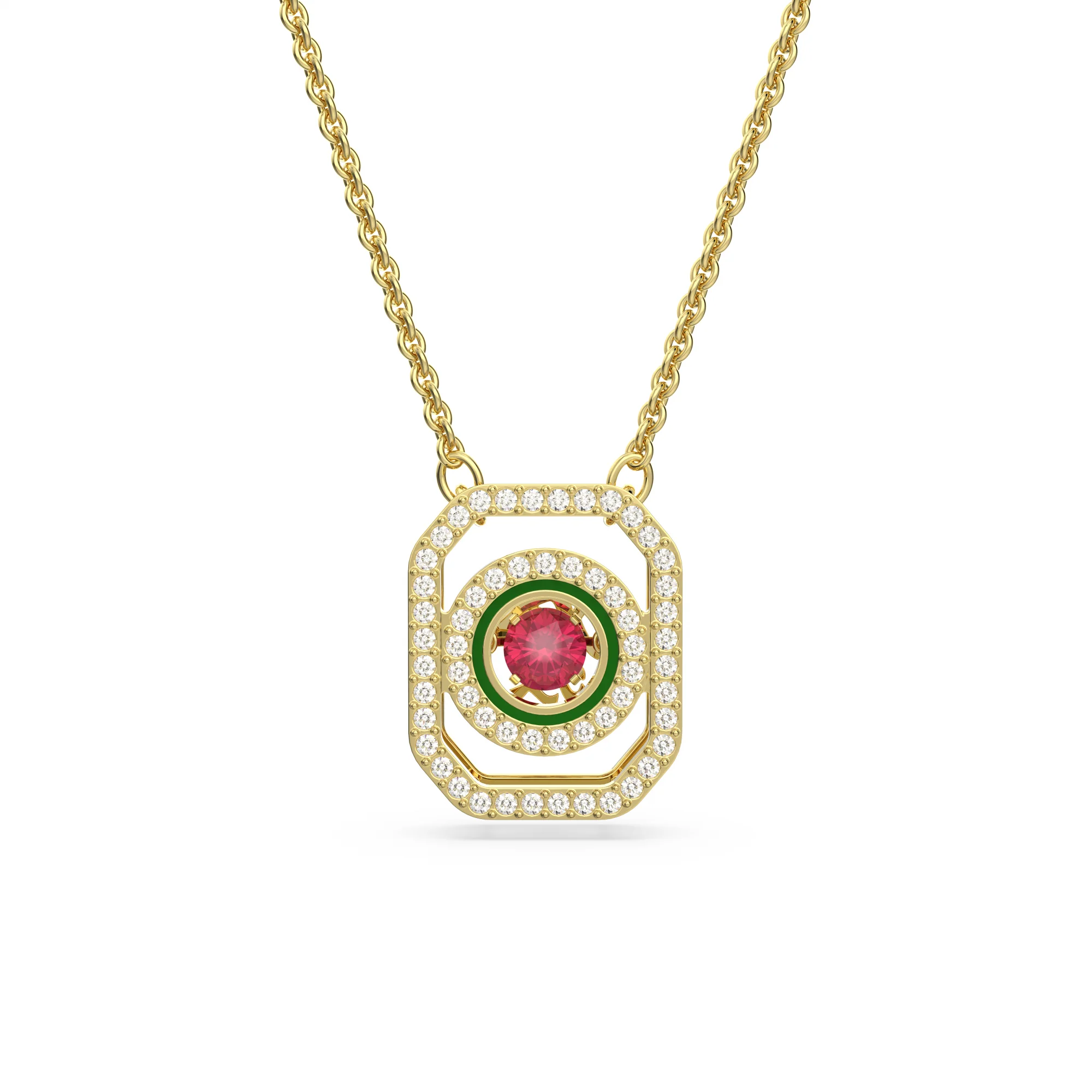 Swarovski Alea Kolye, Renkli, Sari Altin Rengi Kaplama - 5649785