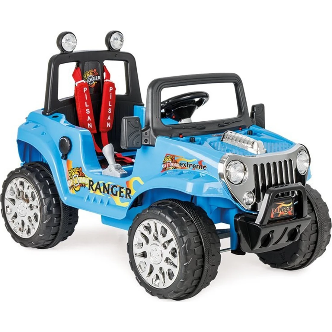 Pilsan Ranger Akülü Jeep 12 Volt Kumandalı Mavi