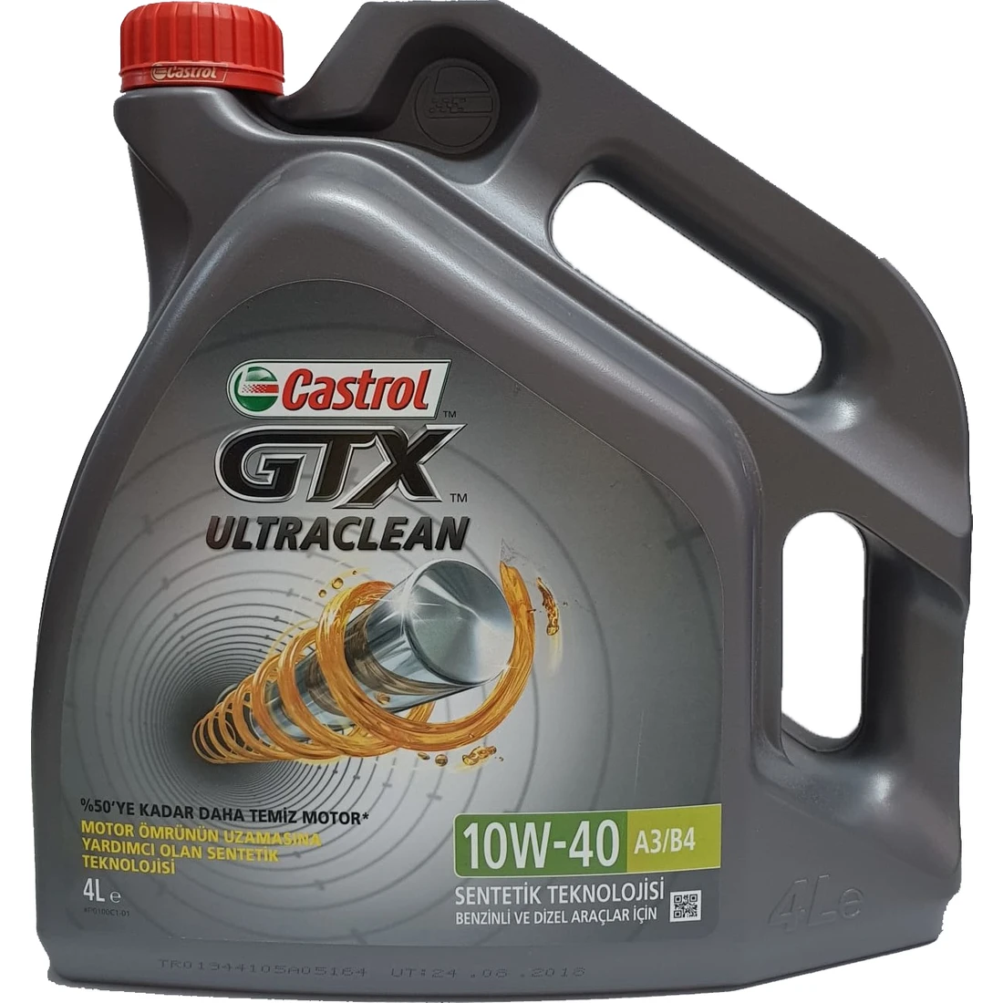 Castrol GTX Ultraclean 10W-40 A3/B4 4 Litre Motor Yağı ( Üretim Yılı: 2023 )