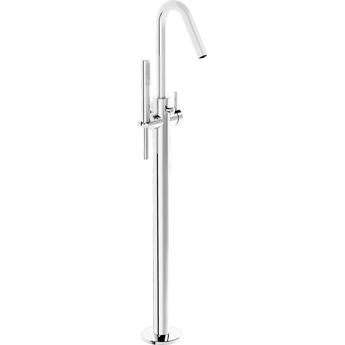 VitrA Origin A42681 Yerden Küvet Bataryası, El Duşlu, Krom
